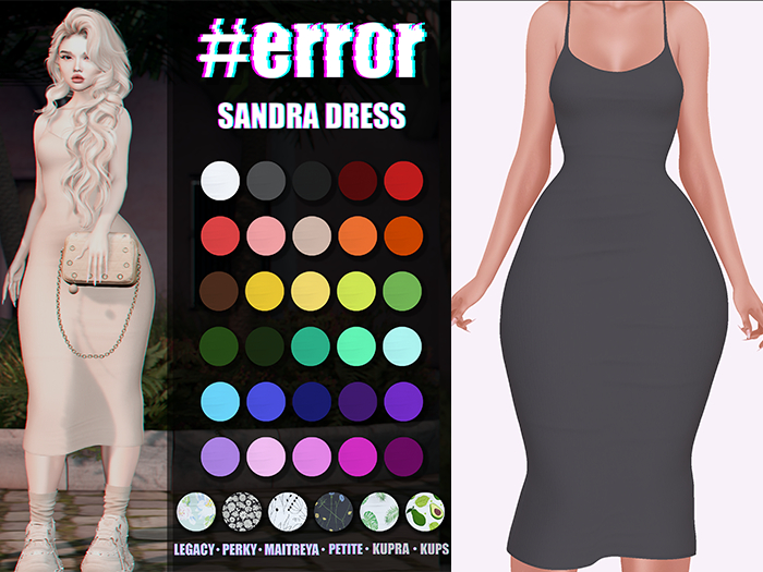 #error - sandra dress - gray
