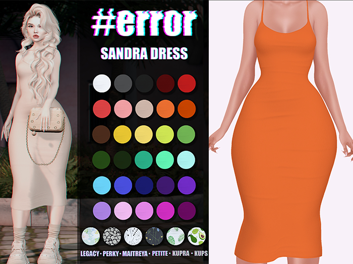 #error - sandra dress - orange