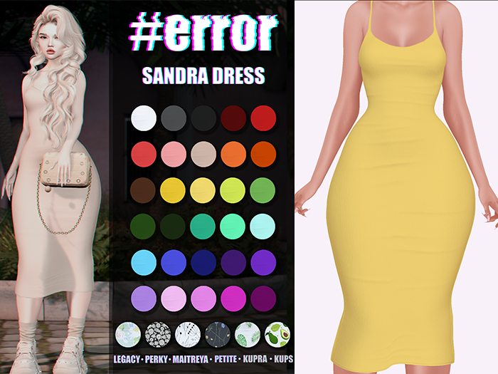#error - sandra dress - yellow