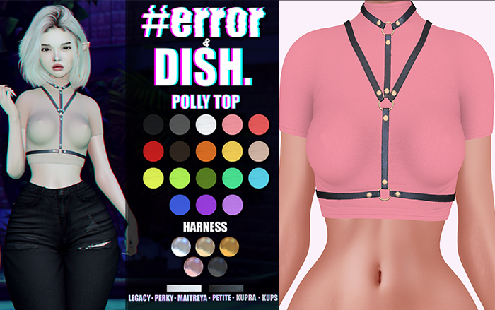 DISH. & #error - polly top - pink