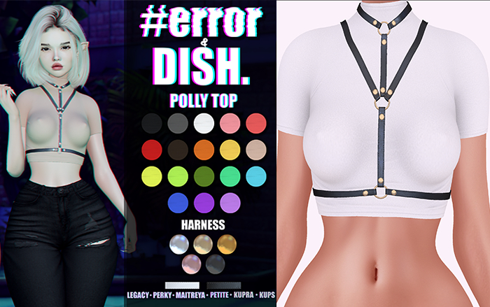 DISH. & #error - polly top - white