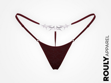 ROULY :: "BladeTattoo" Lace G-String - Burgundy