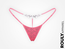 ROULY :: "BladeTattoo" Lace G-String - Bublegum
