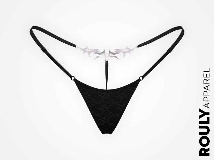 ROULY :: "BladeTattoo" Lace G-String - Black