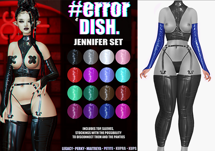 DISH. & #error - jennifer gloves - blue