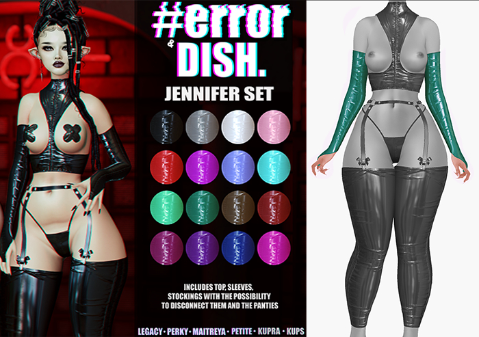 DISH. & #error - jennifer gloves - green
