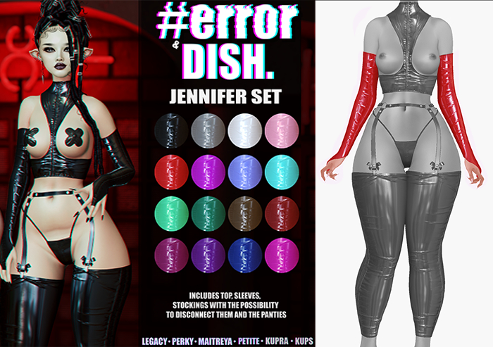 DISH. & #error - jennifer gloves - red