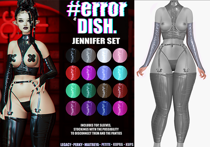 DISH. & #error - jennifer gloves - silver