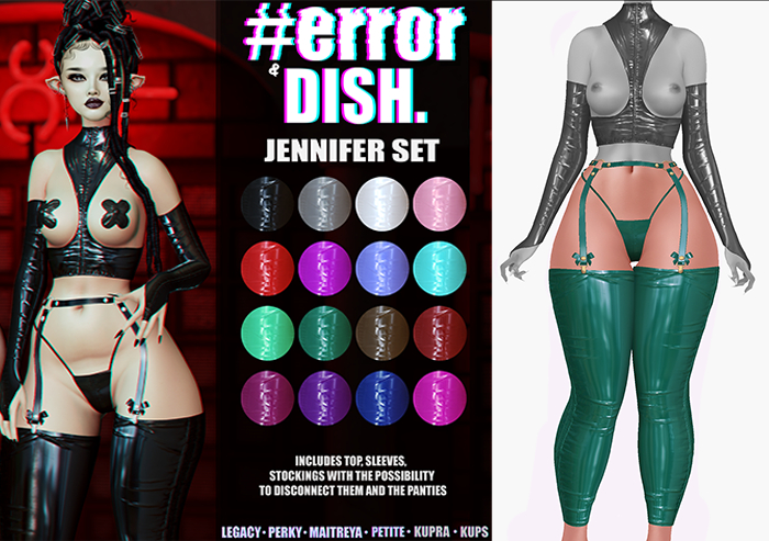 DISH. & #error - jennifer socks - green