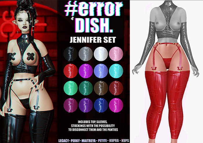 DISH. & #error - jennifer socks - red
