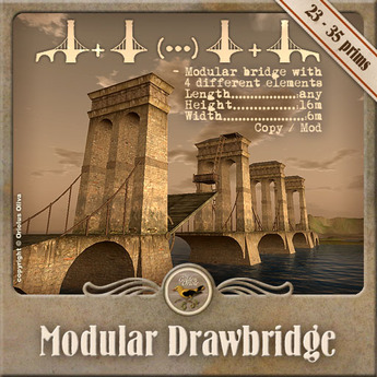 Second Life Marketplace - [OO] Modular drawbridge - bridge building kit