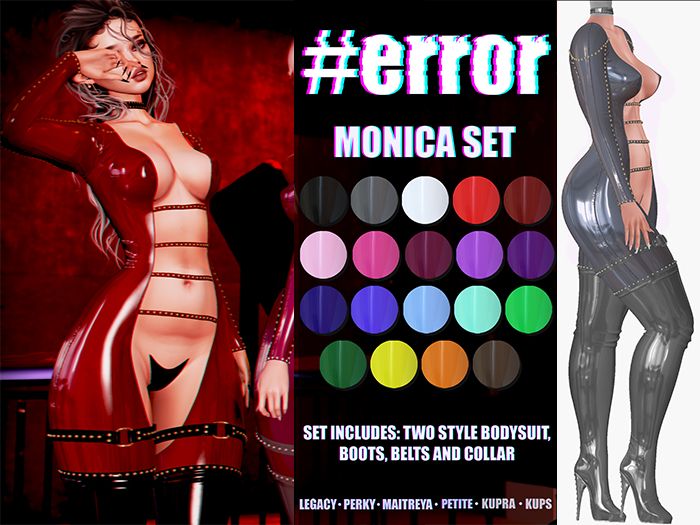 #error - monica set - bodysuit - silver