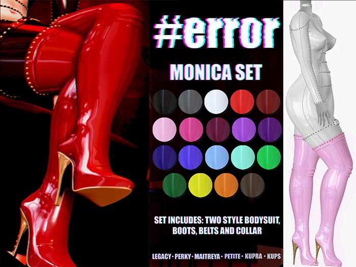 #error - monica set - boots - pink