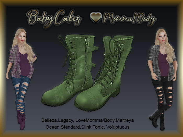 *BabyCakes - Aadi - Combat Boots -  4 (Wear Me)