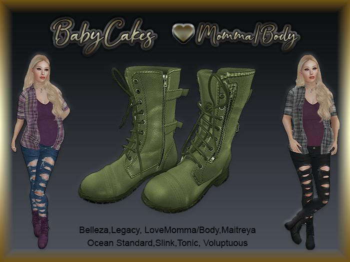 *BabyCakes - Aadi - Combat Boots -  3 (Wear Me)