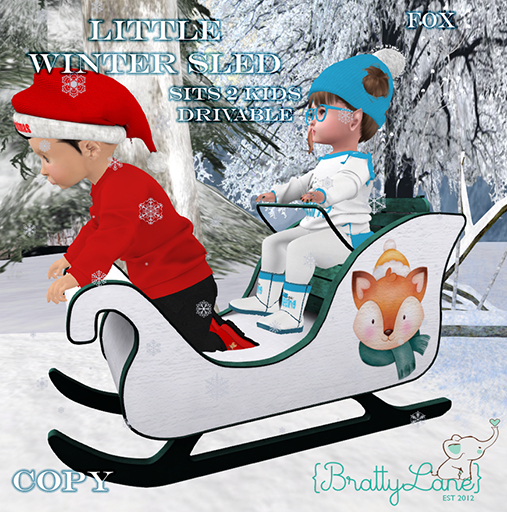 {BL}Little Winter Sled-Fox