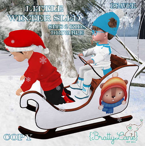 {BL}Little Winter Sled-Beaver