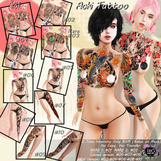 08 Juna: Aoki tattoo B&W