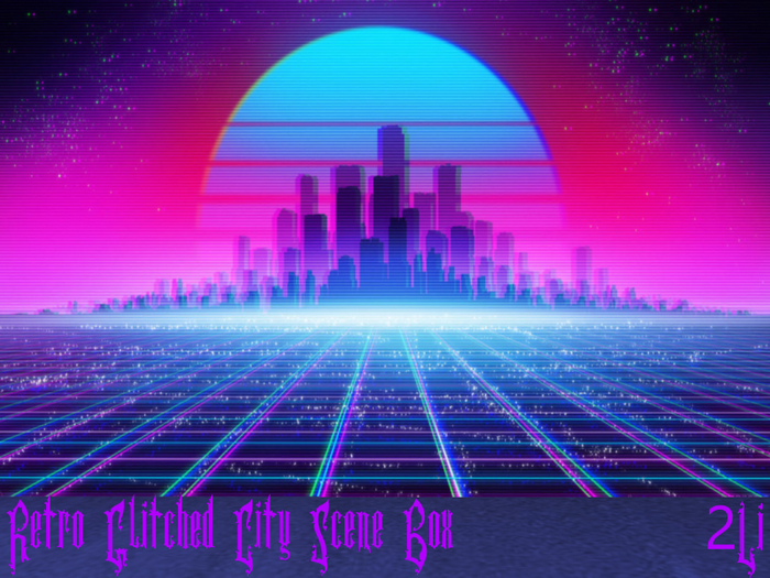 .. Indicax420 ..  Retro Glitched City Scene Box