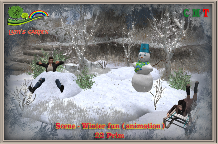 Lady's Garden - Scene - Winter fun (animation) 22 Prim