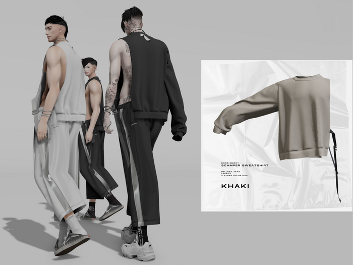 [Dope+Mercy] SCAMPER Sweatshirt_Khaki