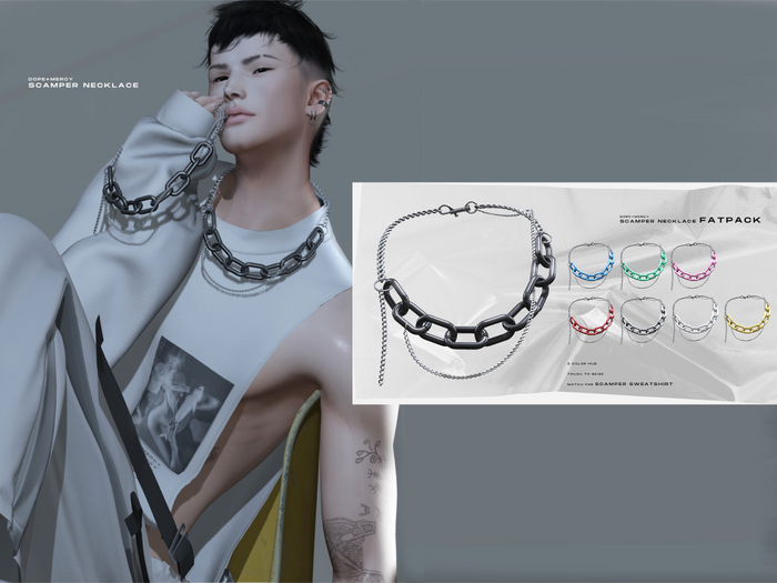 [Dope+Mercy] SCAMPER Necklace_Fatpack