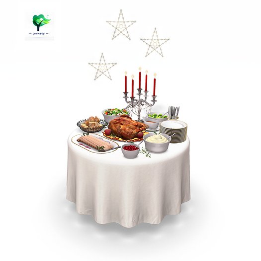 Christmas  Dinner Table - Round