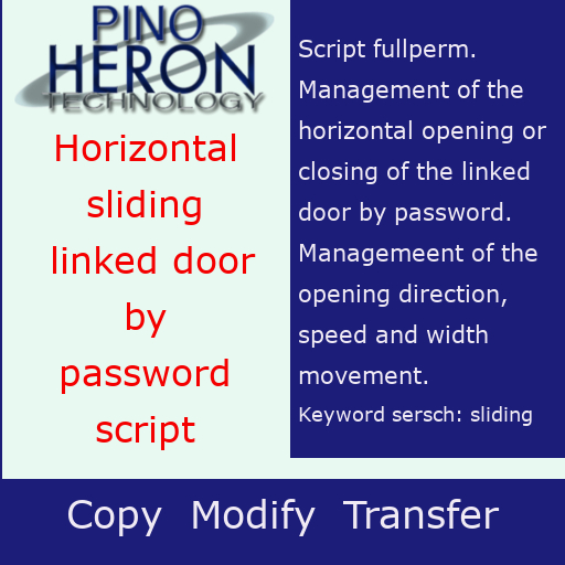 104 - Horizontal sliding linked door by password