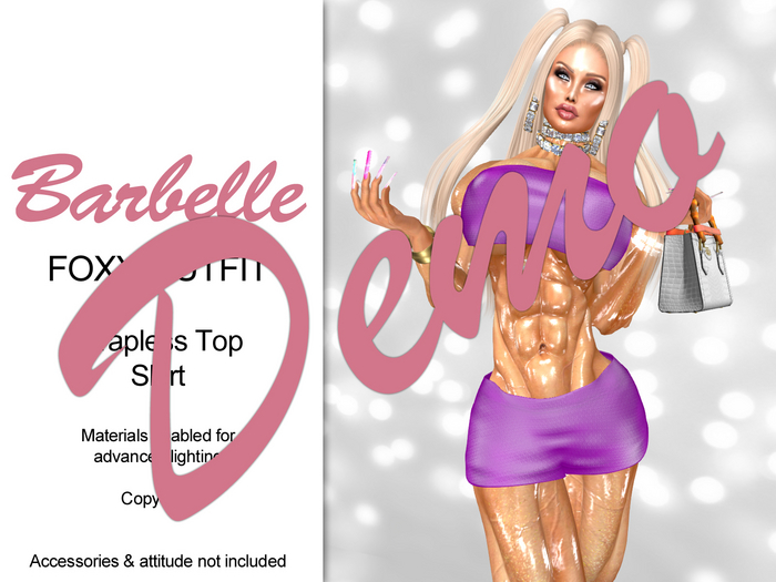 Demo - Barbelle Foxy Outfit - Purple