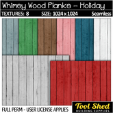Tool Shed - Whimsy Wood Planks - Holiday - Christmas Textures