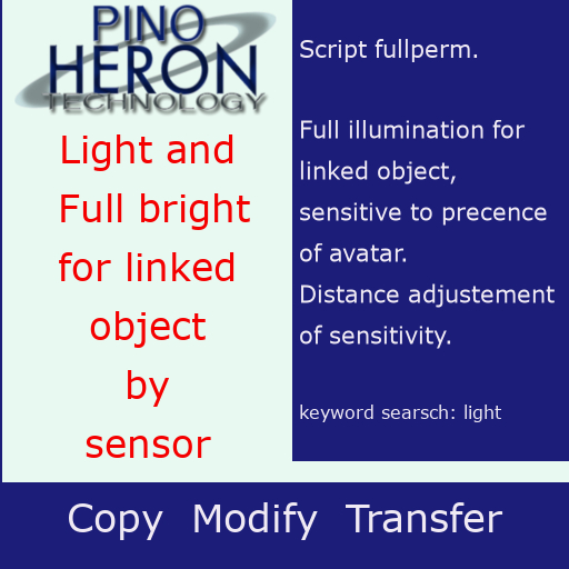 032 - Light and fullbright by sensor for linked prim