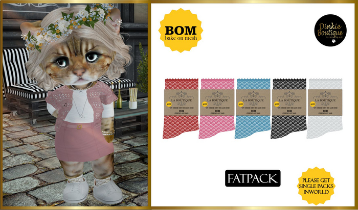 *DB* DINKIES CINDY BOM SOCKS* Multi-Pack