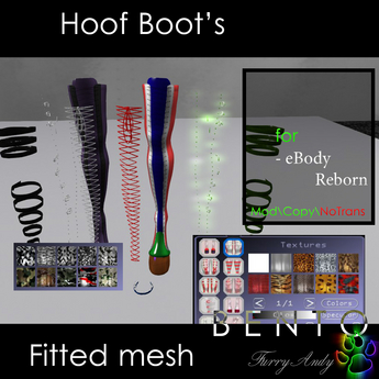 Second Life Marketplace - DEMO - Furry Andy - Hoof Boots for eBody Reborn