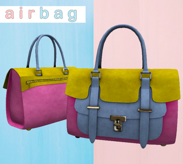 Blue Yellow Pink New Handbag