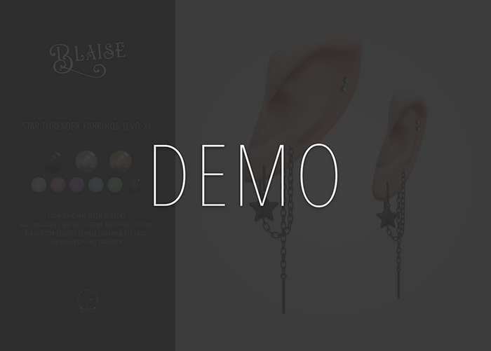 B L A I S E . Star Threader Earrings (Evo X) DEMO