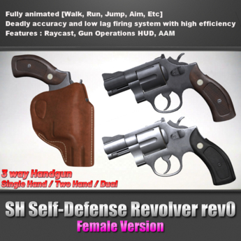 Revolver Lady Version Second Life Marketplace - SH Self-Defense Revolver (Female Version)
