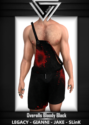 B.GAB*BloodyBlack Overalls