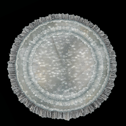 Ruffled Round Rug Xmas2