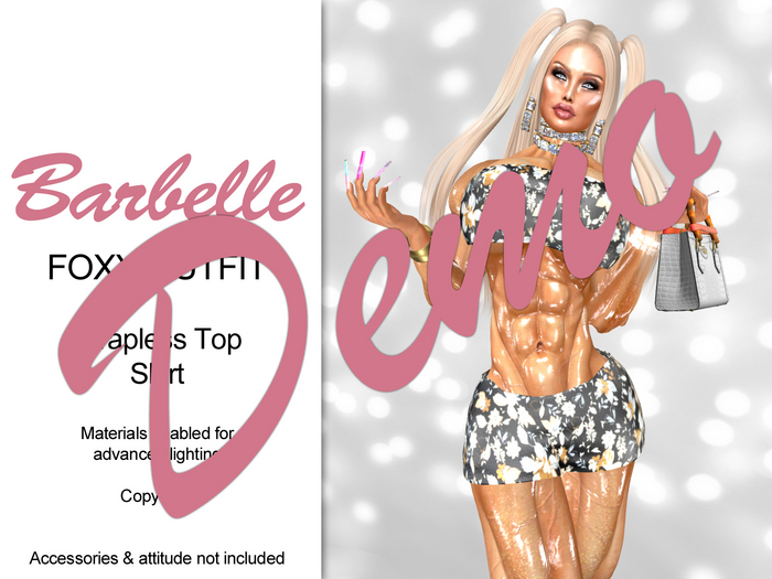 Demo - Barbelle Foxy Outfit - Floral Black