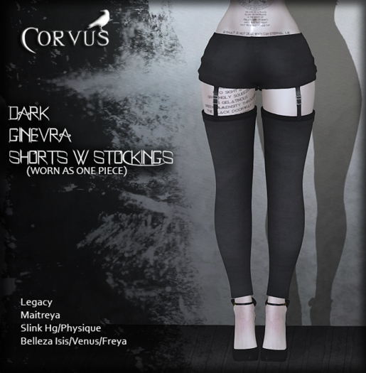 Corvus : DEMO Ginevra Shorts W Stockings