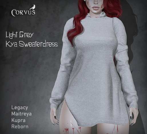 Corvus : Light Gray Kya Sweaterdress