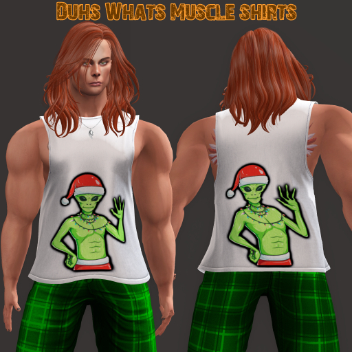 DW White Alien Xmas Muscle Shirt Boxed