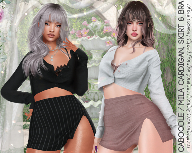 Caboodle - Mila Cardigan & Bra - Brown