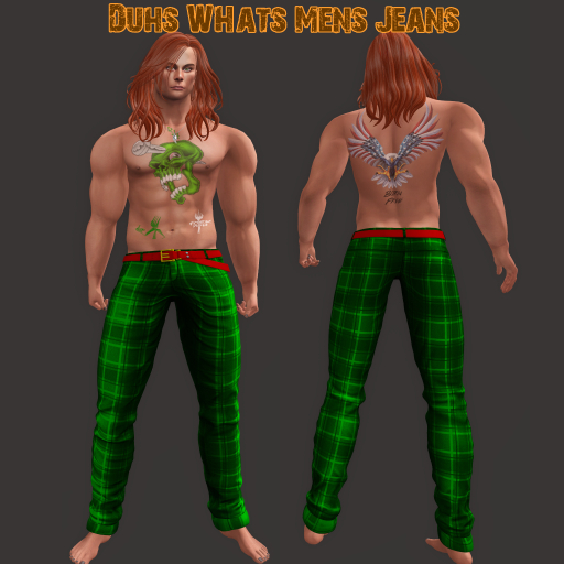 Dw Green Plaid Jeans [Boxed]