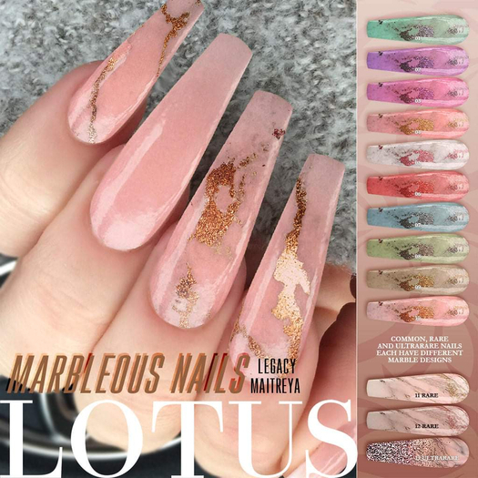 LOTUS. Marbleous Nails 11 RARE
