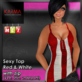 Karma - Top Cross Red and White