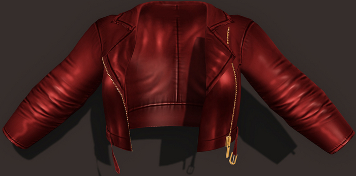 SKBW Leather Jacket - Crimson