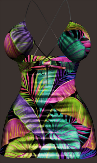 SKBW Rumbera Dress - Neon