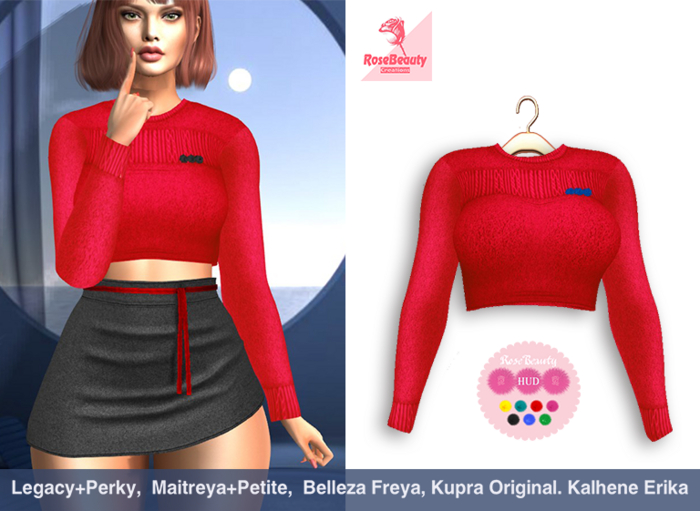 RoseBeauty _Warm pullover * MARI * / Red