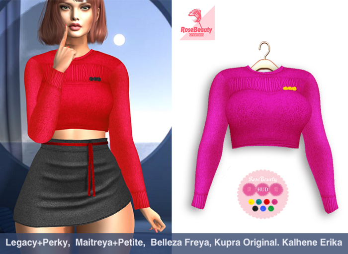 RoseBeauty _Warm pullover * MARI * / Pink